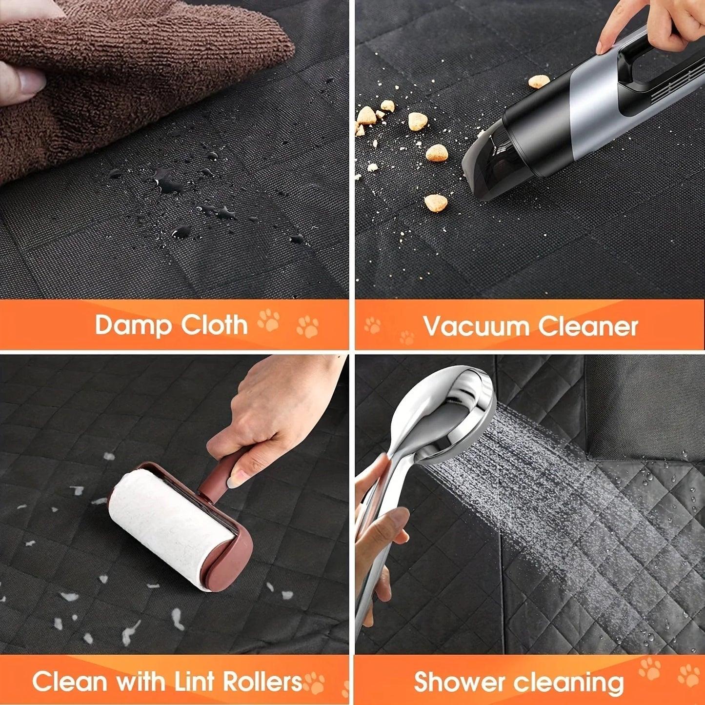 Dog Car Seat Cover - Waterproof Backseat Cushion for Pets