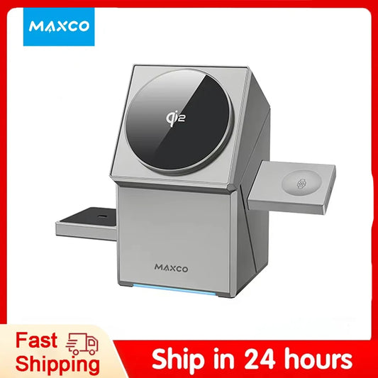 Qi2 3-in-1 Wireless Charger with Auto-Rotating Dock