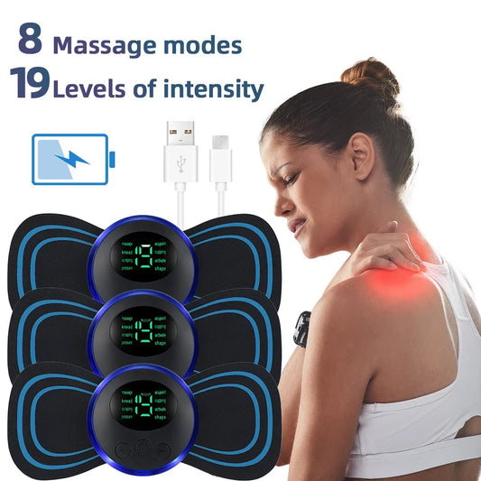 Electric EMS Neck & Body Massager – Portable Muscle Stimulato