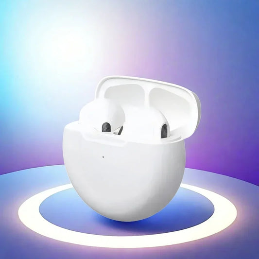 Pro 6 TWS Bluetooth Earbuds - Stereo Sound & Charging Case