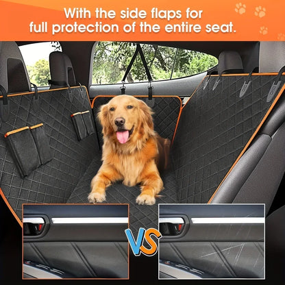 Dog Car Seat Cover - Waterproof Backseat Cushion for Pets